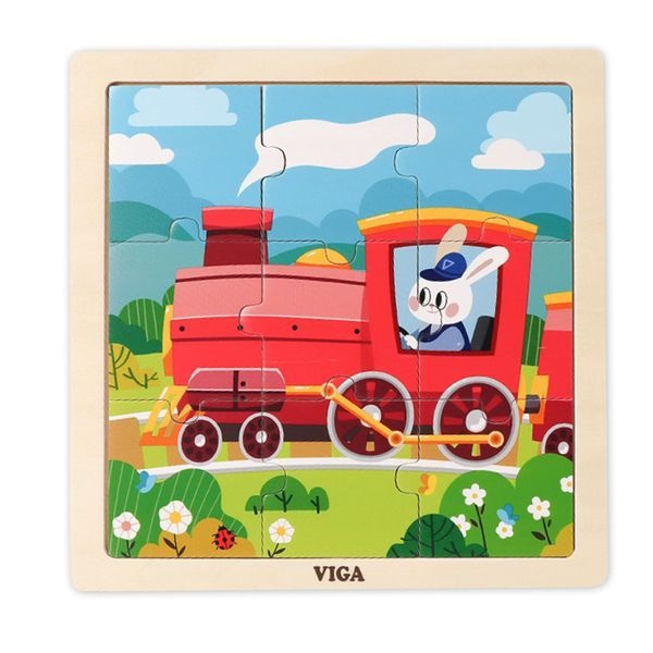 베스트쇼핑 비가(VIGA) 9피스퍼즐 기차 (V44631)