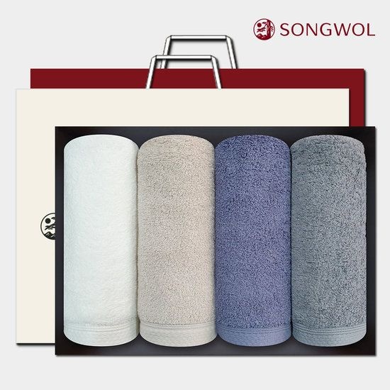 송월타올 샹떼 160g 40수 4매입 선물세트(박스포장+쇼핑백) 305142