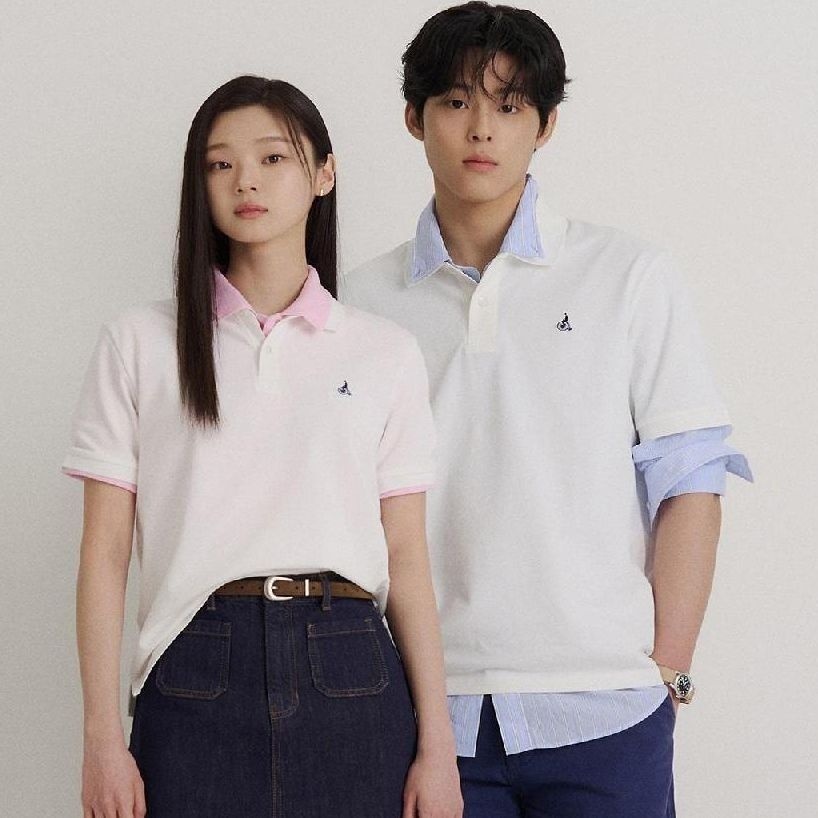 빈폴 멘 SS26Essential 피케 칼라넥 반소매 티셔츠화이트 BC6242E711 국내정품