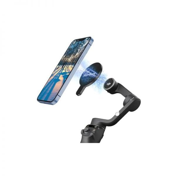 Aerbeis [해외] DJI 오즈모 Mobile 8 7P OM 7 6 SE 5 4 4용 Aerbeis 마그네틱 스마트폰 마운트 맥세이프 퀵 릴리스 어댑터 자석 클램프 클립
