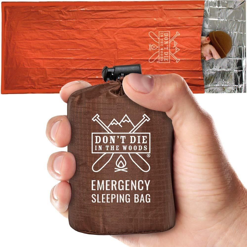 Don't Die In The Woods [해외] Don't Die in The Woods - World's Tough Survival Bivy [후드 연장 포함] 립스톱 나일론 스터프 자루가 있는 매우 두꺼운 비상 침