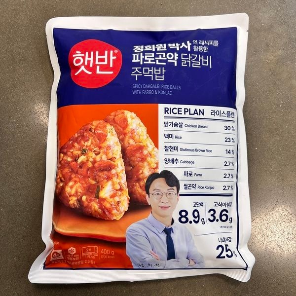 CJ 햇반 파로곤약 닭갈비 주먹밥 100g x 4개