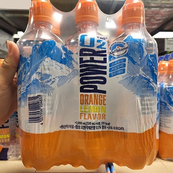 농심 파워오투 오렌지 레몬향 500ml × 6입