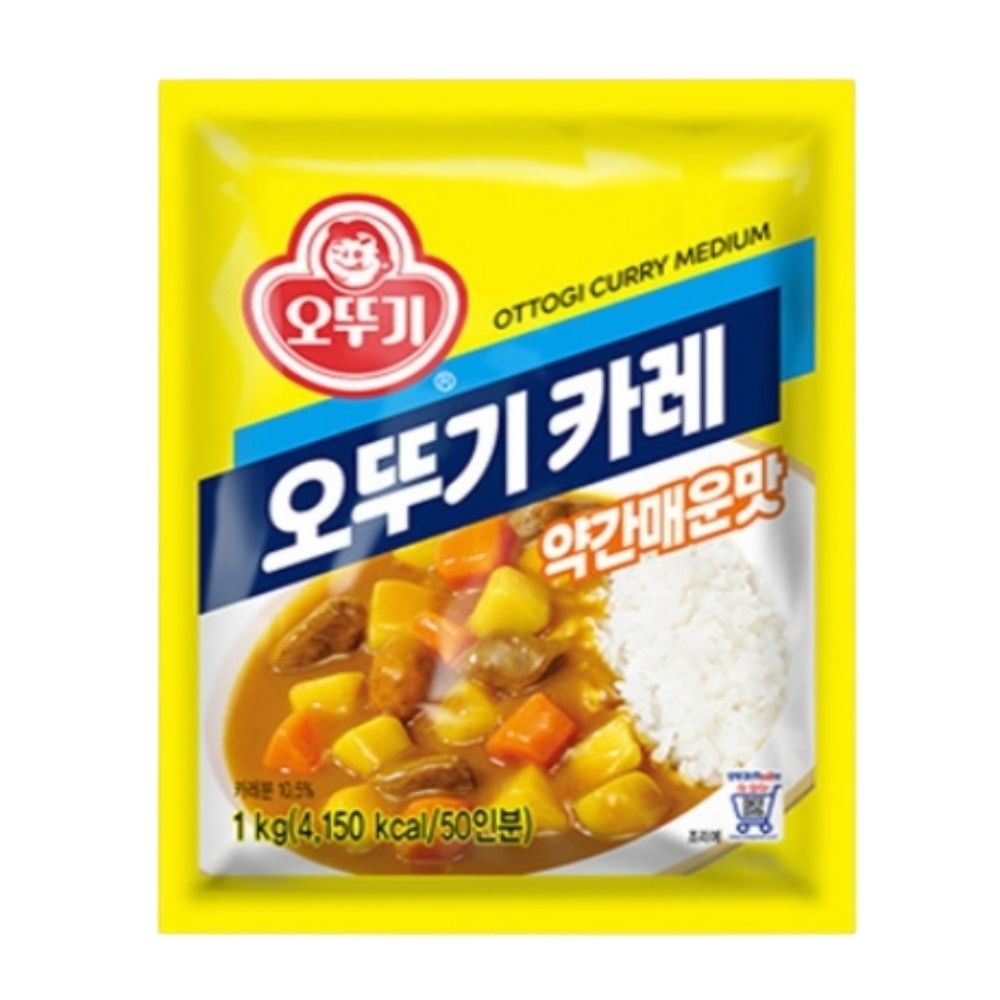 누상점 간편식사 자취생밥 간편식품 오뚜기 카레 가루 약간매운맛 1kgX2개