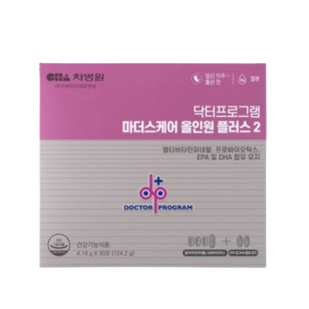 차병원 닥터프로그램 마더스케어 올인원 플러스 중기철분 2단계 30포 1박스 월