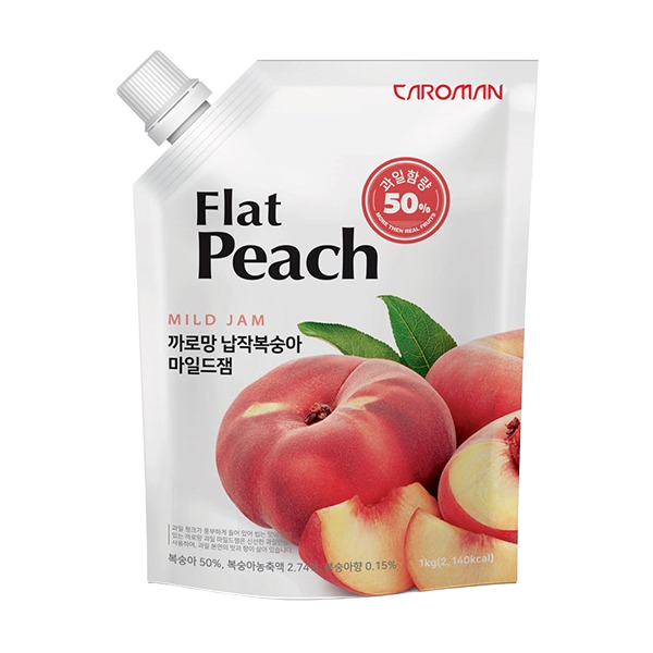[(주)예담]까로망 납작복숭아 마일드잼 1kg 5개