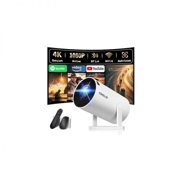 [해외] 내장 앱 2025년 업그레이드 4K 1080P 지원 자동 키스톤 보정 270° 회전 WiFi 6 Bluetooth 5.4 HDMI TV 스틱 메모리 노트북과 호
