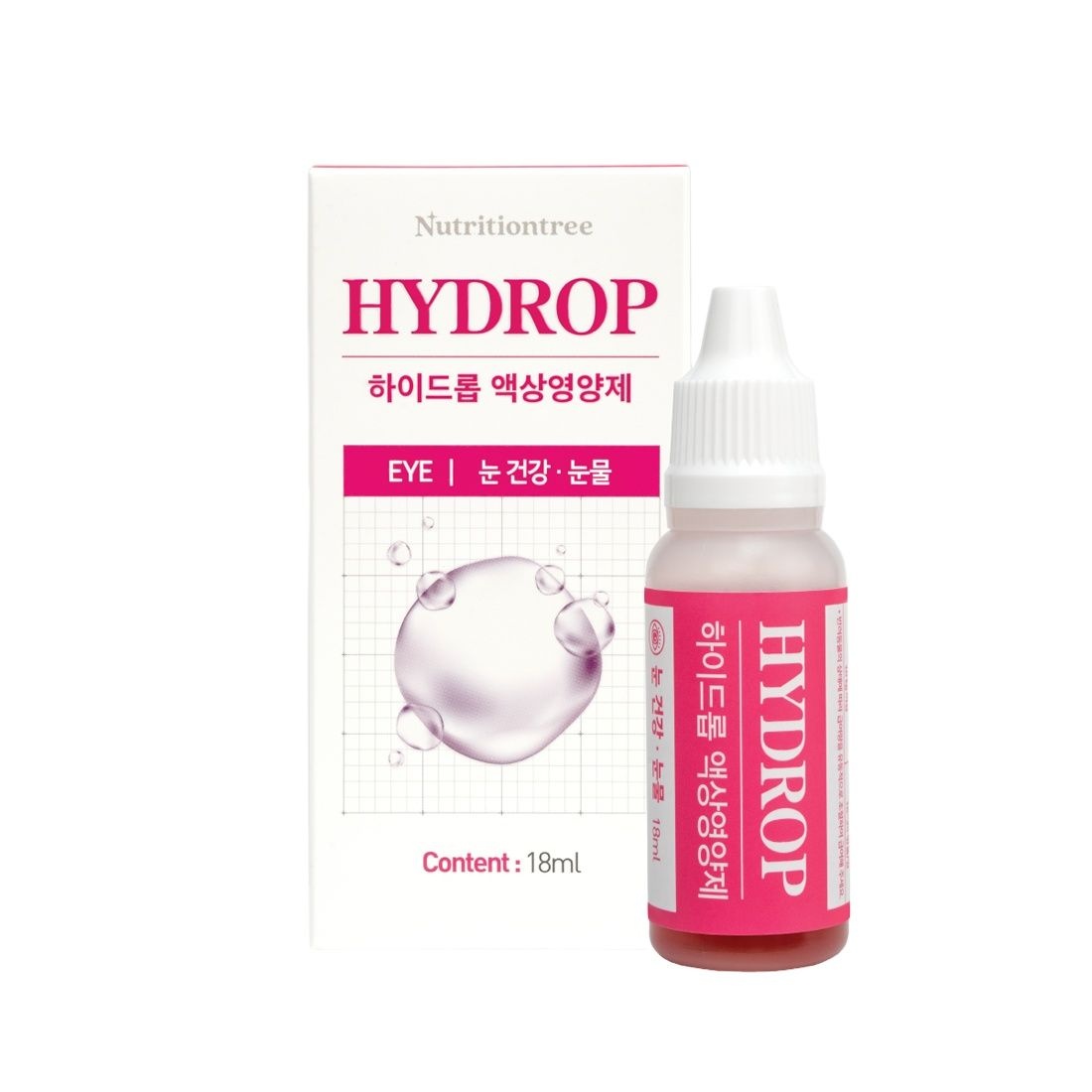 하이드롭 아이 강아지 액상 눈영양제 루테인 눈물자국 고양이 눈곱 18ml