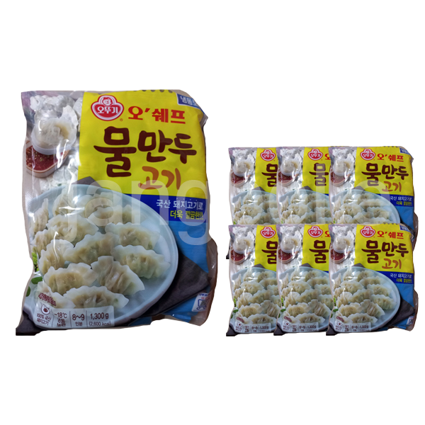 오뚜기 오쉐프 물만두 1.3kg 1박스(6개)