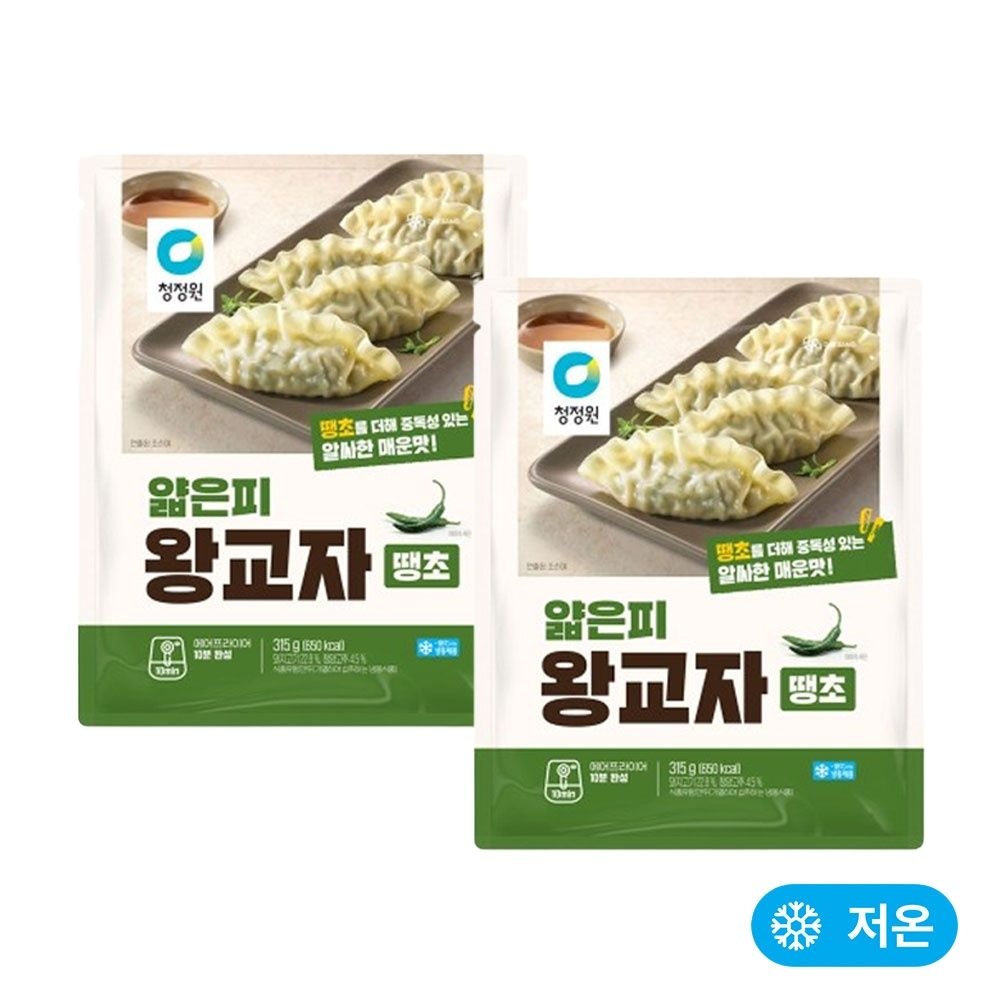 청정원 얇은피 왕교자 땡초 315g 2개