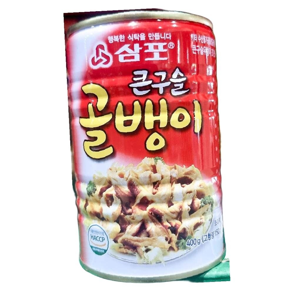 로공이 구슬 골뱅이캔 큰 400g x24p 골뱅이통조림