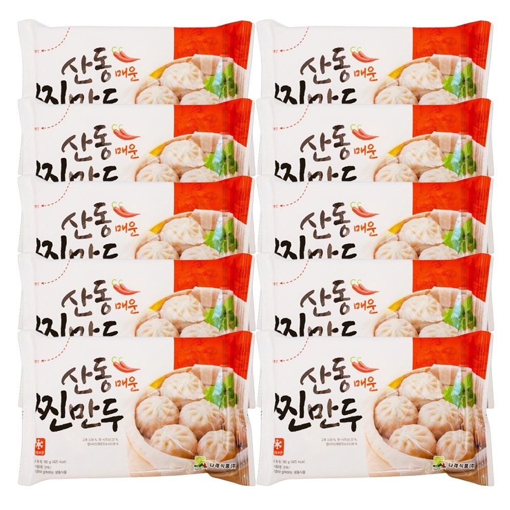 PC방 매점 전자렌지 만두 나래 산동만두 매운 찐만두 180g 10개