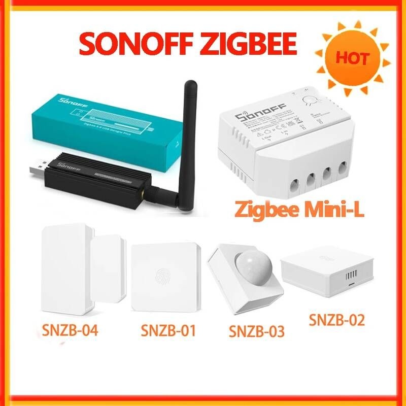 [해외] 노트북 멀티포트 C타입 SONOFF 지그비 3.0 USB 동글 플러스 범용 게이트웨이 스마트 홈 허브 브리지 SNZB01 ~ SNZB04 ZB미