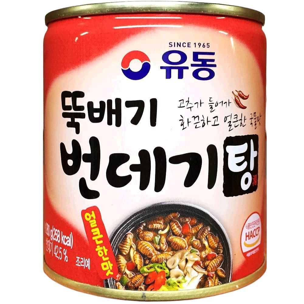 유동 얼큰한 번데기탕 280g 번데기통조림