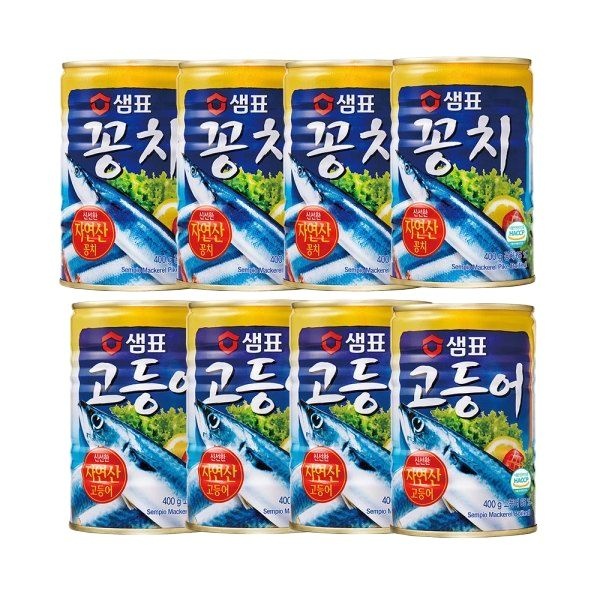 샘표 통조림 꽁치4+고등어4 (총 8캔) 565474