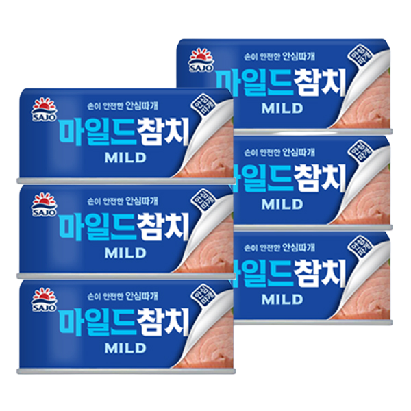 배송 사조해표 안심따개 마일드참치 (135g)6개