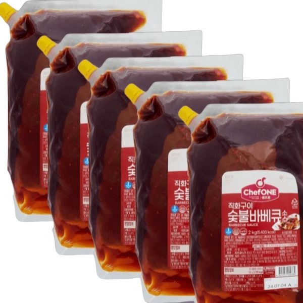 대상 쉐프원 직화구이 숯불바베큐 소스 2kg/5개
