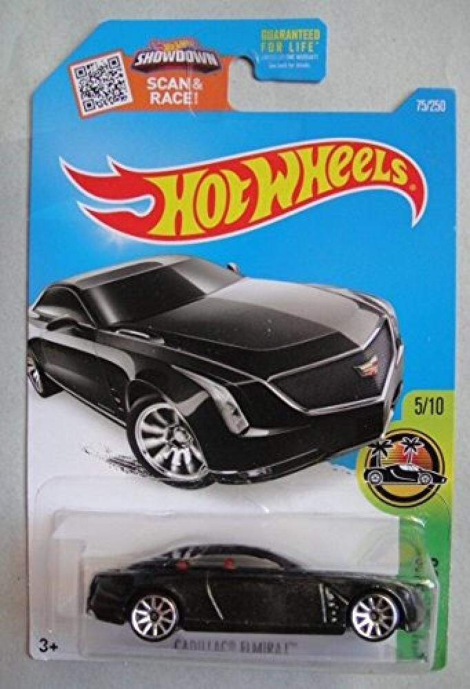 [해외] HOT WHEELS HW EXOTICS 5/10 블랙 캐딜락 엘미라 75/250 쇼다운 스캔 레이스 카드 [호환]