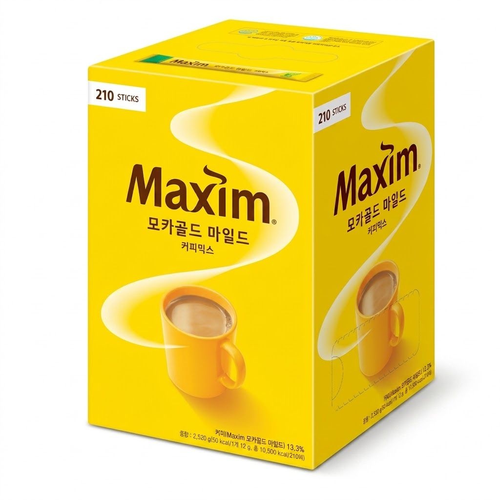 맥심 모카골드 마일드 커피믹스 210T 사무실 탕비실 업소용 대용량 커피 믹스