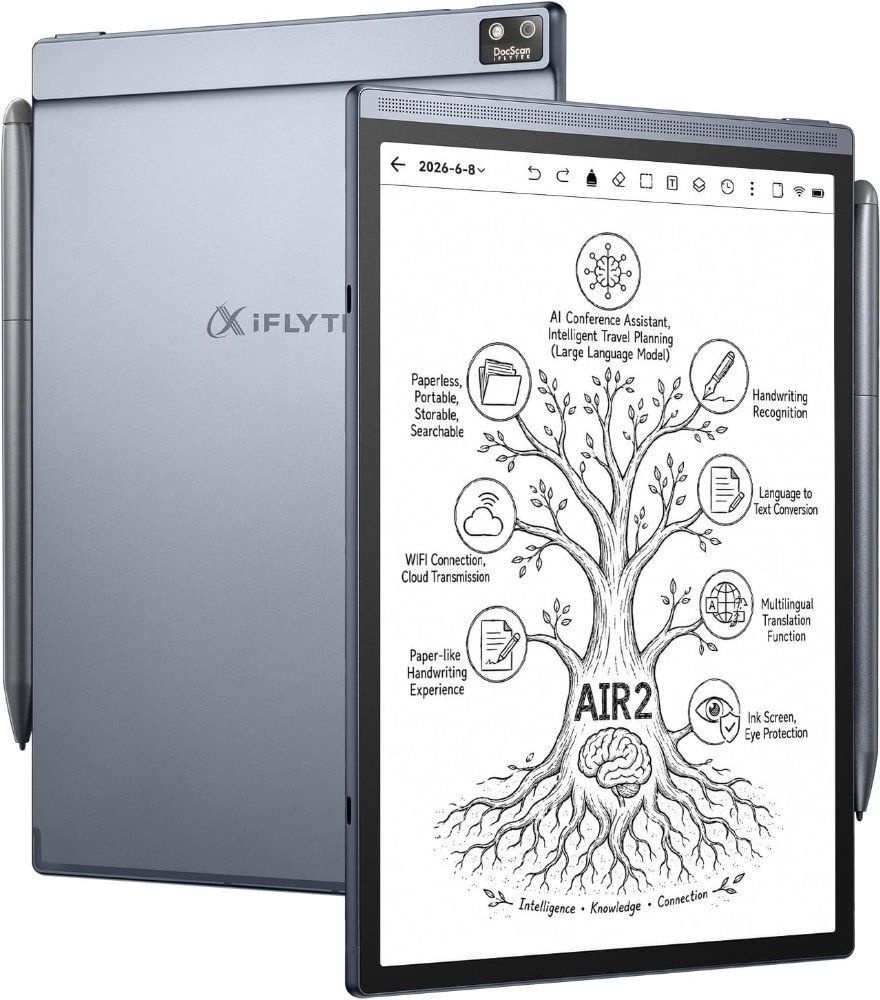 [해외] iFLYTEK AINOTE Air 2  8.2인치 AI 메모 태블릿 E 잉크 태블릿