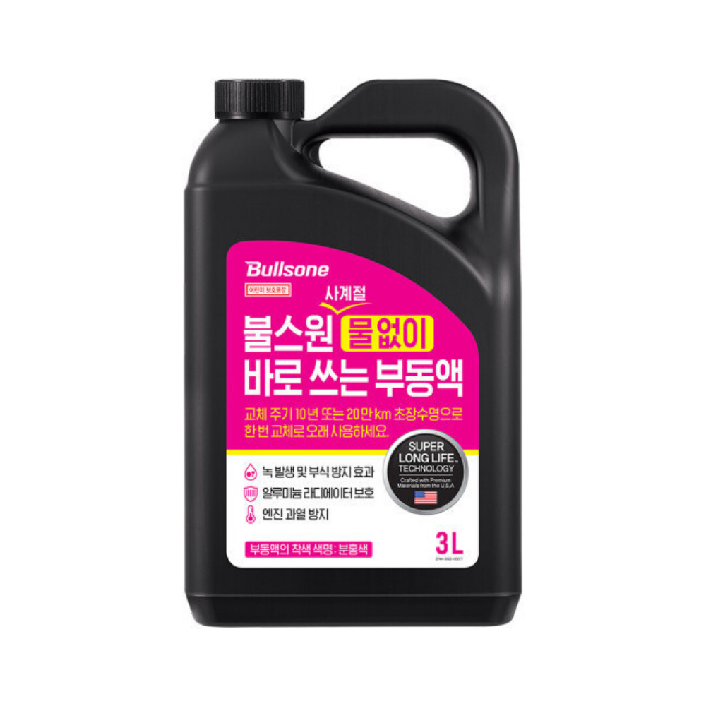 [오늘출발] 불스원 사계절 물없이 바로쓰는 부동액 냉각수 3L  (핑크)