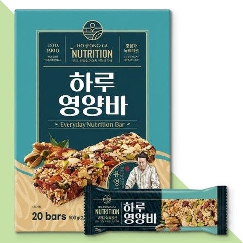 [오늘출발] 식사대용 호정가 하루영양바 단백질바 견과류 20개입
