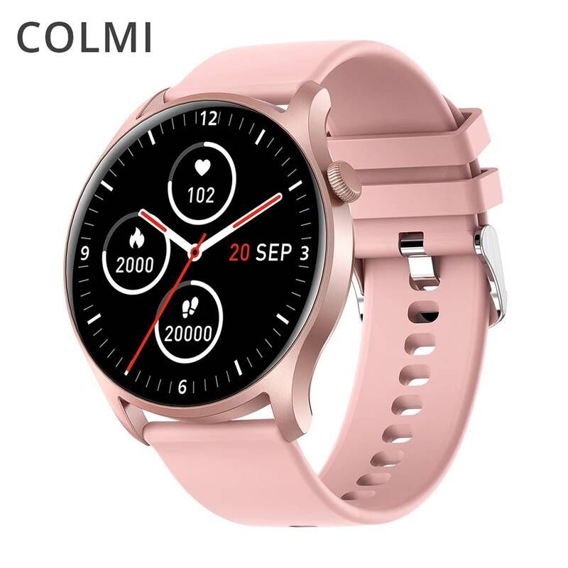 [해외] 스마트워치 COLMI 스카이 8 스마트 워치 Men 1.3 Inch 풀 Touch 피트니스 추적기 16 Modes IP67 방수 여자 Smart시계 대 한 iOS