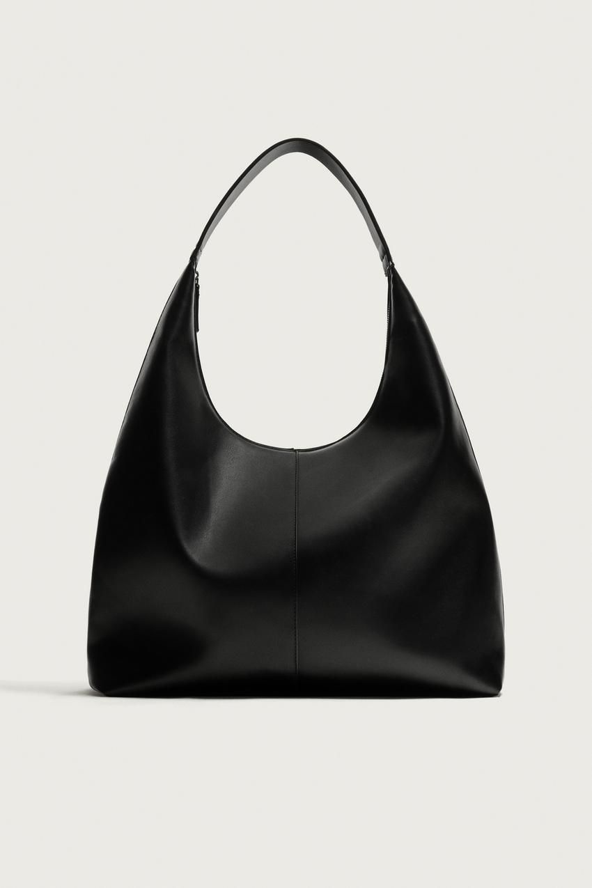 [매장정품] ZARA 플레인 토트백 - 블랙 3312/820/800