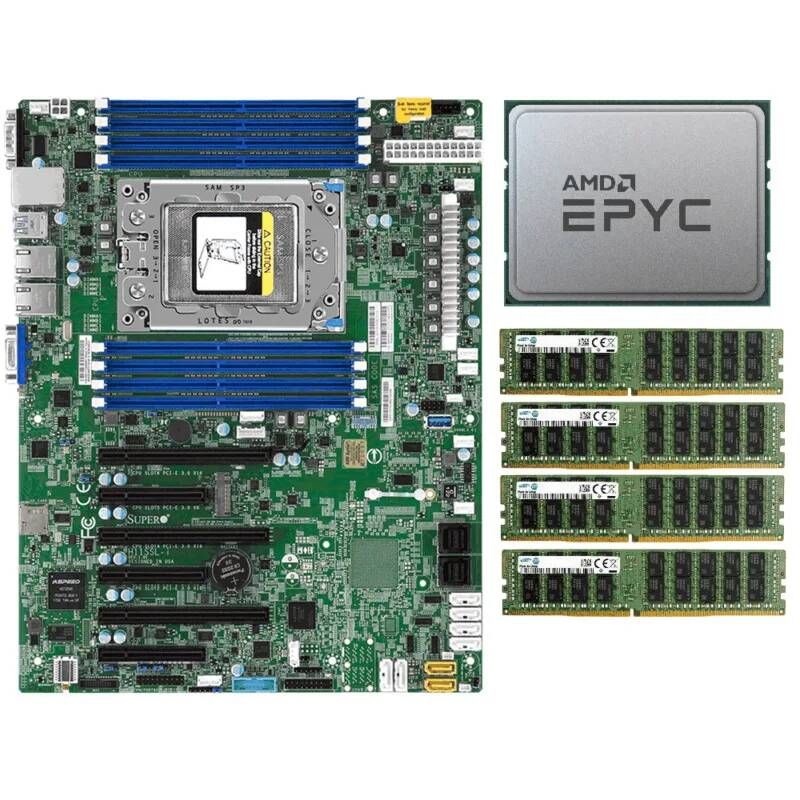 [해외] 마더보드 메인보드 Amd epyc 7551p cpu 32 윈도우즈 프로세서 + 서버 마더 보드 supermicro H11SSL-i 4x32gb 2133p ram