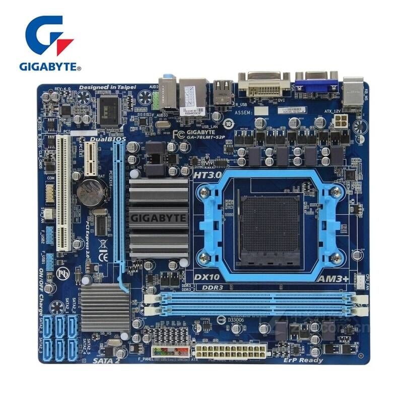 UnKnown [해외] 마더보드 메인보드 AMD 760G 기가바이트 GA-78LMT-S2P 마더 보드 소켓 AM3 + DDR3 8GB 78LMT S2P 데스크탑 메인 78LMT-S2P 사용
