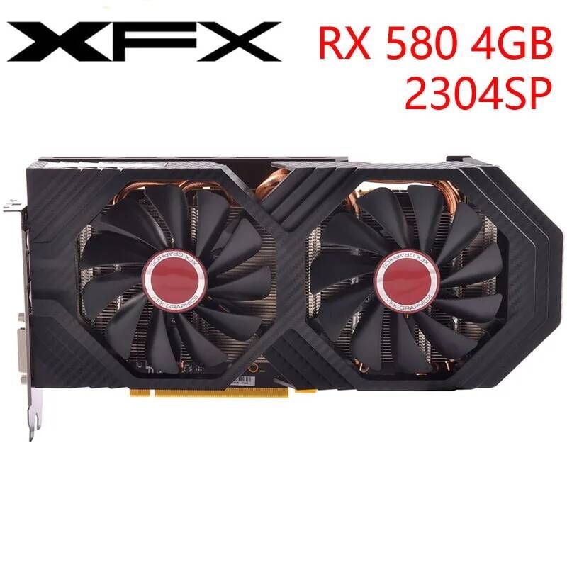 [해외] XFX 비디오 카드 RX 580 4GB 256Bit GDDR5 그래픽 AMD 500 시리즈 VGA RX580 중고 디스플레이 포트 HDMI 570