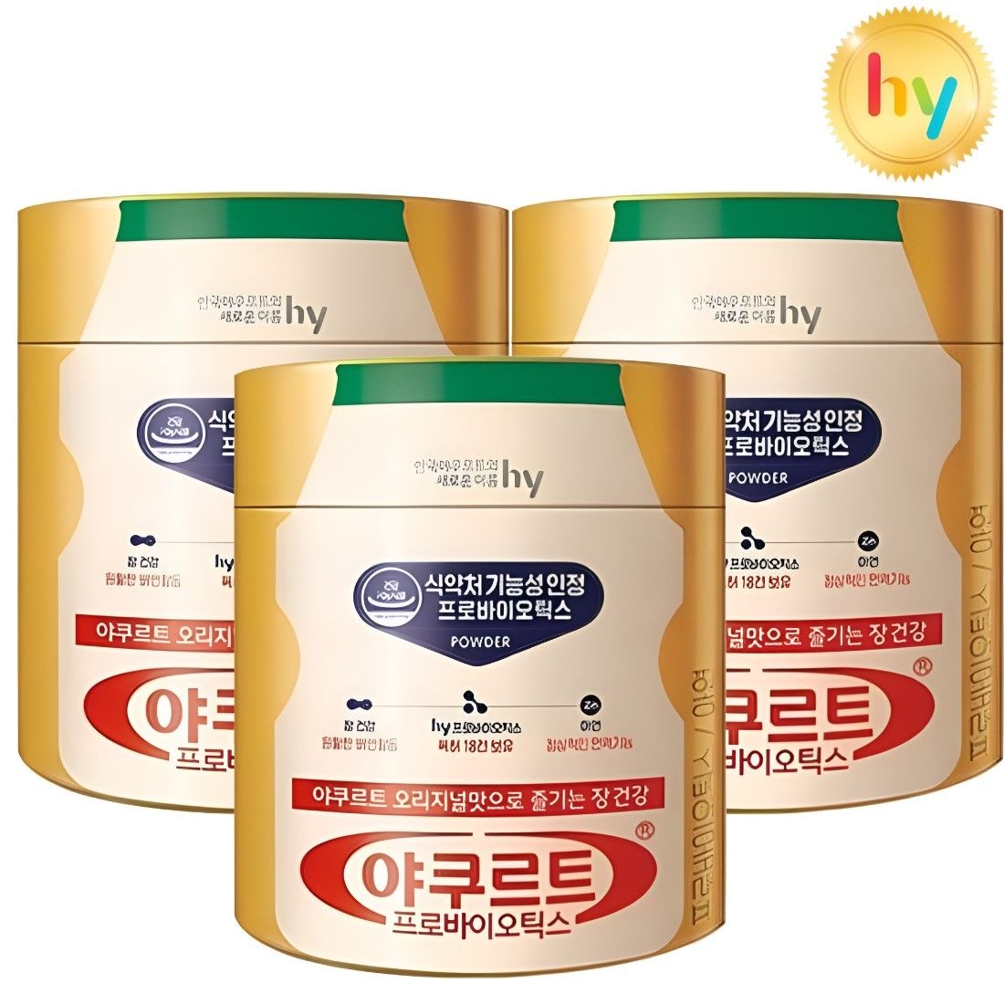 hy 한국 야쿠르트 프로바이오틱스 유산균 120g(2g 60포) X 3개