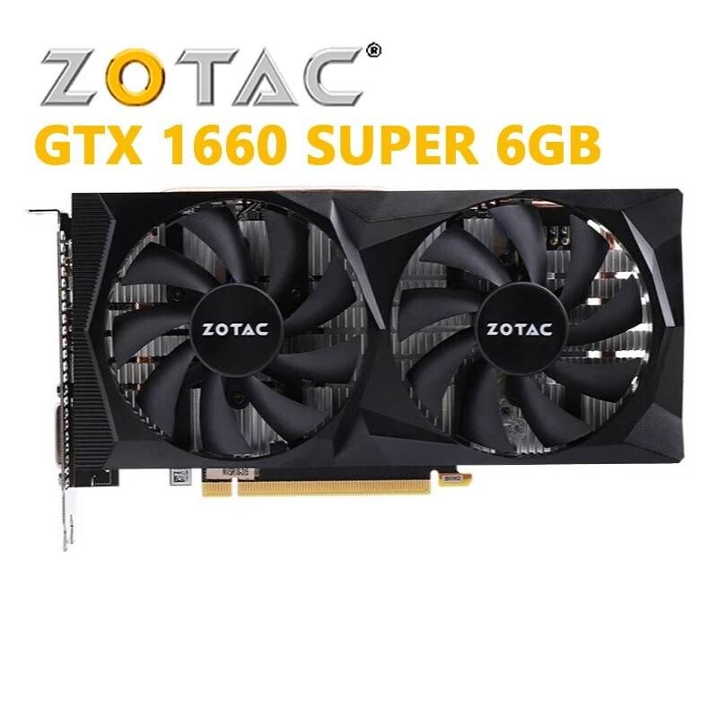 [해외] ZOTAC GeForce GTX 1660 슈퍼 그래픽 카드 NVIDIA 16 시리즈 GTX1660S 6GB 12nm S 비디오 사용