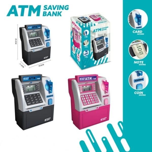 어린이 ATM 자동 예금 텔러 기계 장난감 스마트 암호 스 와이프 카드