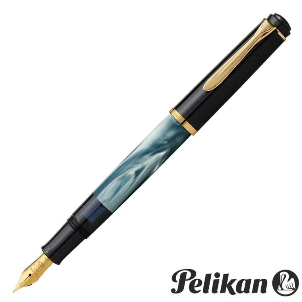 [해외] 펠리칸 클래식 M200 만년필 마블 그린 Pelikan Classic M200