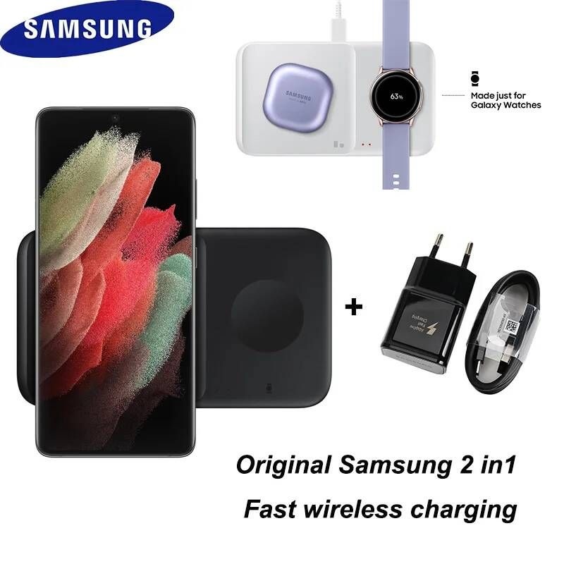 Samsung [해외] 무선 멀티 고속 C타입 핸드폰 휴대폰 충전기 삼성 호환 갤럭시 S22/S21/S20/S10/S9/Note20 울트라 스마트 워치 EP-P4300 용