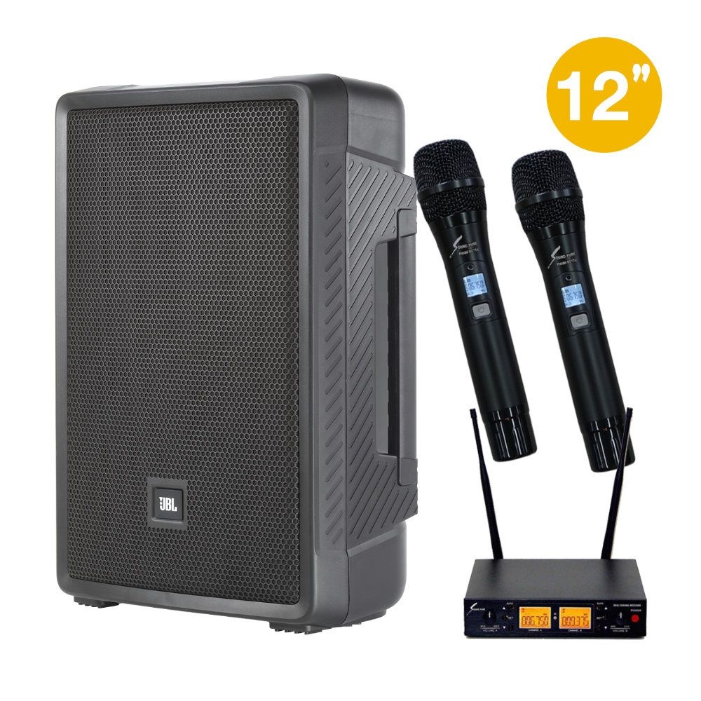 [해외] JBL IRX112BT-Y3 + 무선 마이크 2개 세트 앰프 출력 1300와트625337