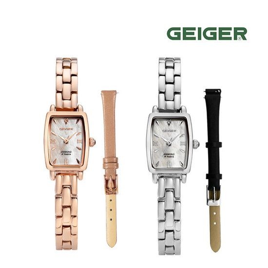 가이거GEIGER 여성 다이아몬드 메탈 팔찌시계 GE1209 택1 412379