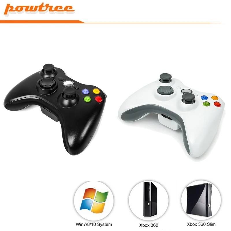 UnKnown [해외] 엑스박스패드 교체 하우징 케이스 액세사리 XBOX컨트롤러 Powtree 2.4G 유선 게임 패드 Xbox 360 컨트롤러 공식 마이크