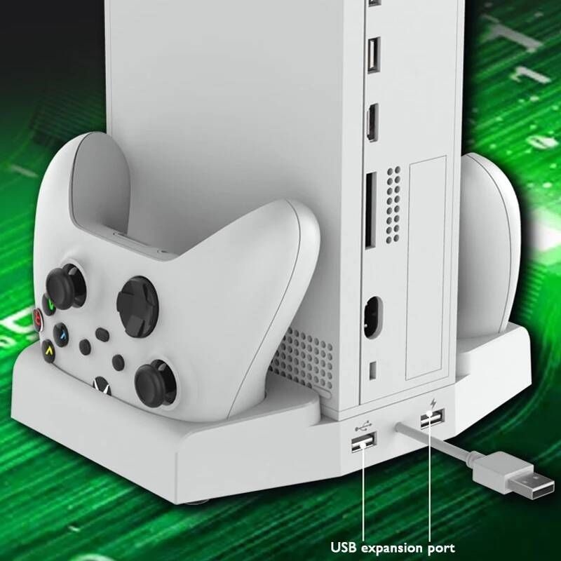 UnKnown [해외] 엑스박스패드 교체 하우징 케이스 액세사리 XBOX컨트롤러 Xbox 시리즈 S 컨트롤러 충전 도크 게임패드 보관 스탠드