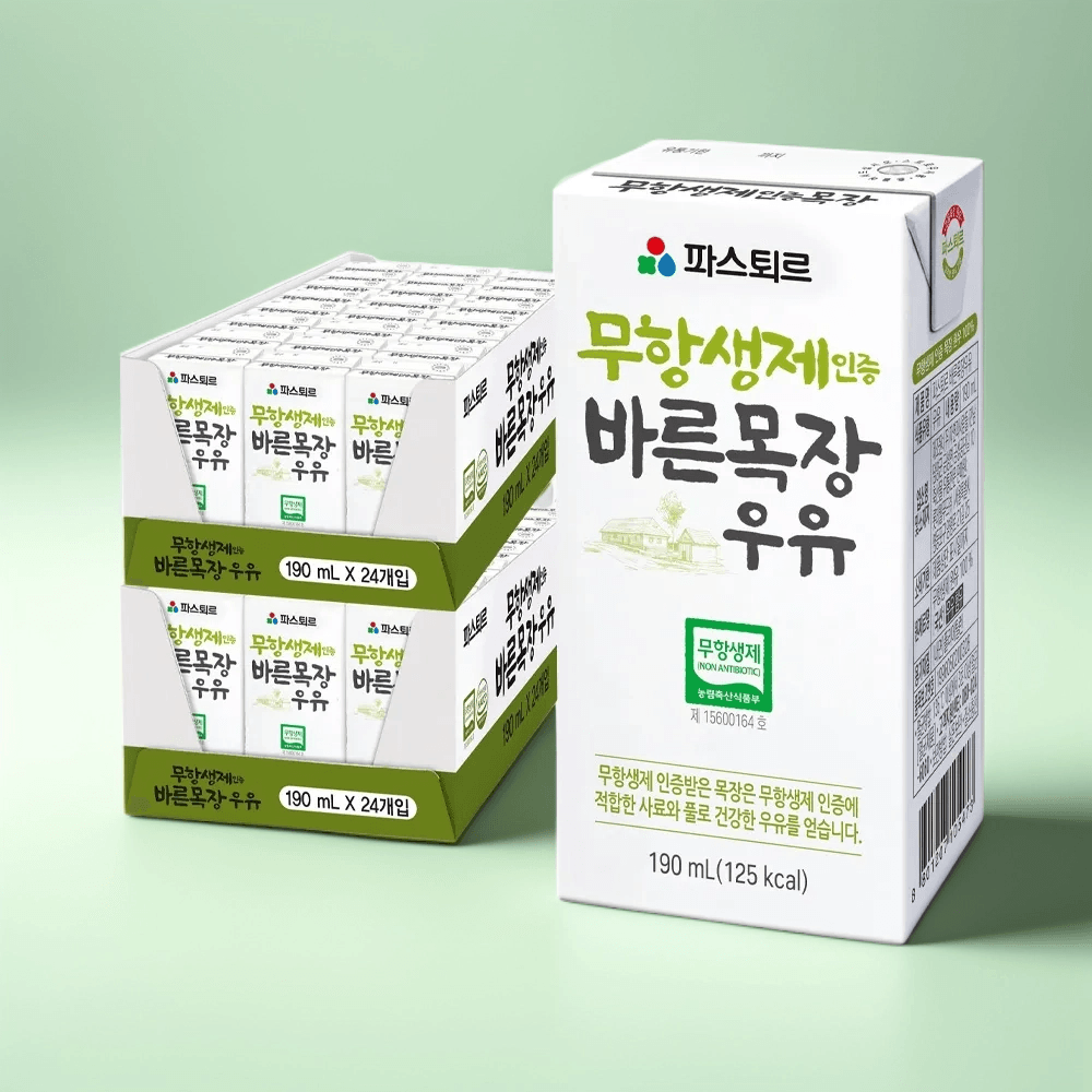 파스퇴르 바른목장 190ML 48입(8월25일 발송합니다)