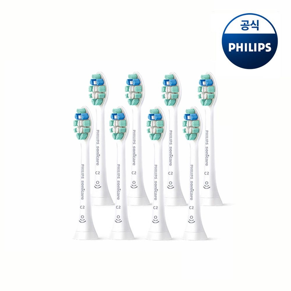 (현대Hmall) PHILIPS 필립스 소닉케어 C2 옵티멀 플라그 케어 칫솔모 화이트 8개입 HX9028/14