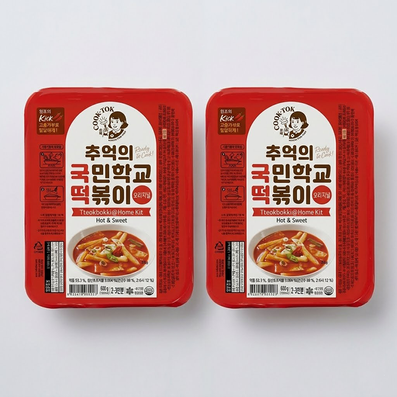 추억의 국민학교 떡볶이 오리지널 (냉동) 600g 2개