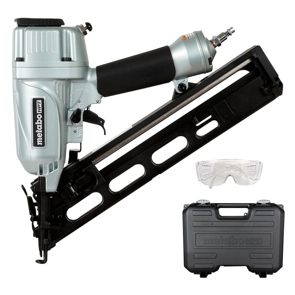 Metabo HPT [해외] Metabo HPT 마감 네일러 키트 15게이지 공압 각진 2.55cm못 에어 더스터 선택적 작동 스위치 5년 보증 NT65MA4 [호환]