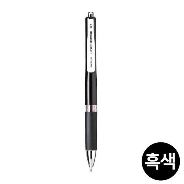 고품질 라인플러스 라인1 그래비티 단색 볼펜 0.7 (12개입) 1다스 (흑색) 라인1 12개입 1다스 흑색 WFQ65IA