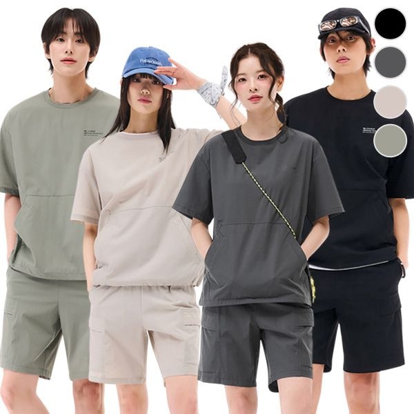 (현대Hmall) [체이스컬트] (UNISEX) COOL 스트레치 POCKET 반팔 T-SHIRT/4Color
