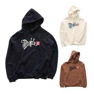 エスダブルショーンストゥーシーフードティーブラシプルオーバーフードTシャツ