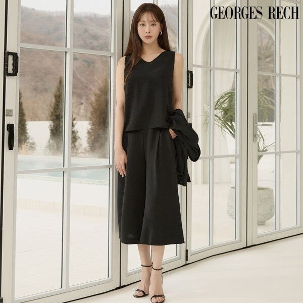 [조르쥬 레쉬] (런칭가 69,900원) 26SS 시그니쳐 크링클 썸머 셋업 4종 (자켓+이너+팬츠+큐롯)