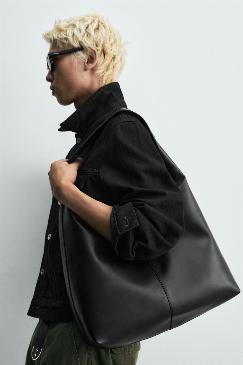 자라 ZARA 플레인 토트백 - 블랙 3312/820/8001366789