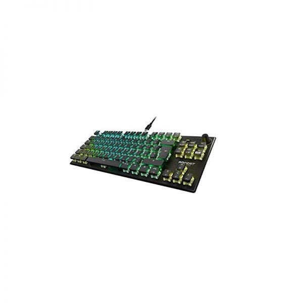 [해외] 로캣 벌칸 TKL 프로(영국식 레이아웃) 기계식 PC 게이밍 키보드 텐키리스 광학 리니어 티탄 스위치 키별 AIMO RGB 조